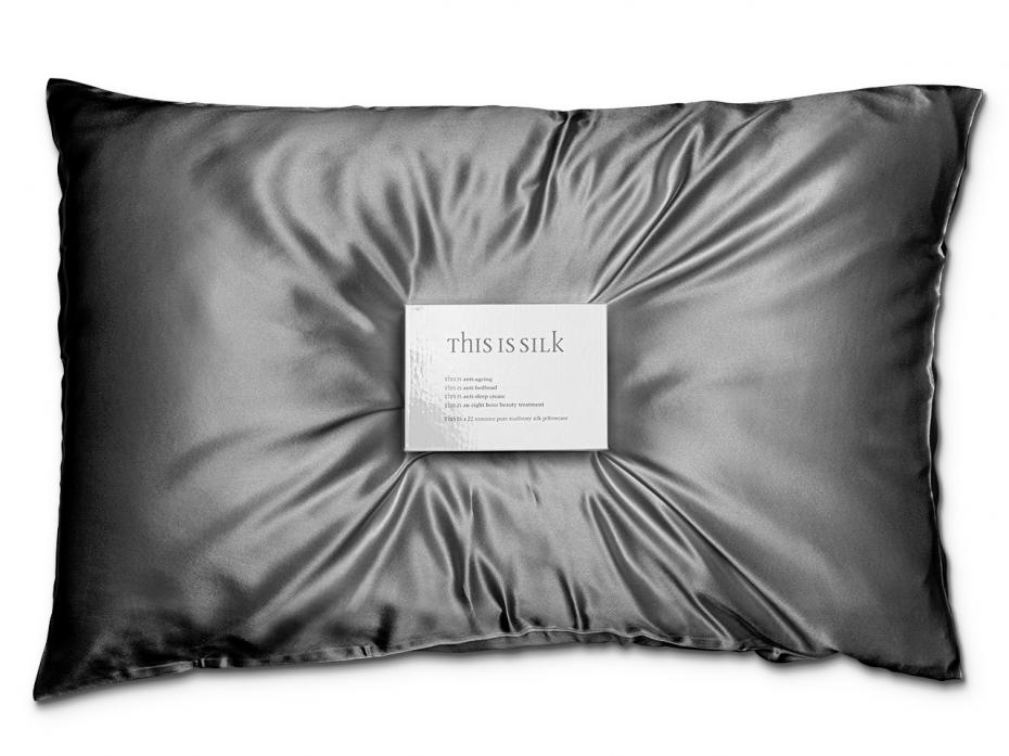 This Is Silk = Box on Silk Pillowcase